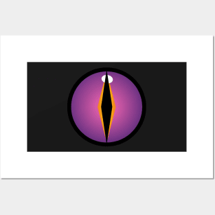 Vector Graphic Abstract Purple Dragons Eye Design Posters and Art